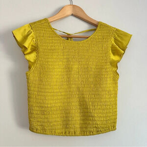 Du Paradis Smocked Lemon top New With Tags Size: XS